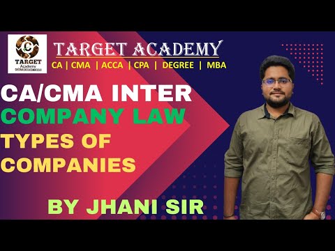 TYPES OF COMPANIES IN LAW #ca #cma #calaw #cmalaw #cainter #cmainter #exams #icai #icmai #law #claw