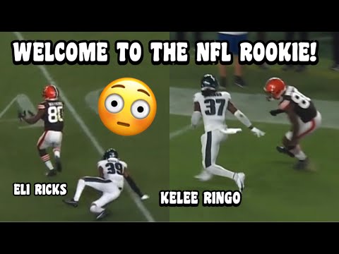 ‘ROOKIES’ Kelee Ringo & Eli Ricks ‘Welcome to the NFL’ Moment 😳🔥 Eagles Vs Browns highlights