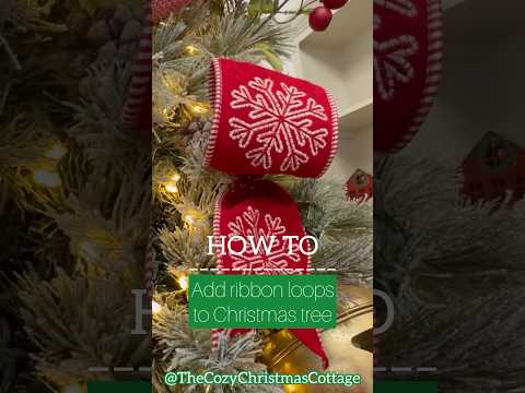 🎄EASY way to add ribbon to your Christmas Tree #christmastree #thecozychristmascottage