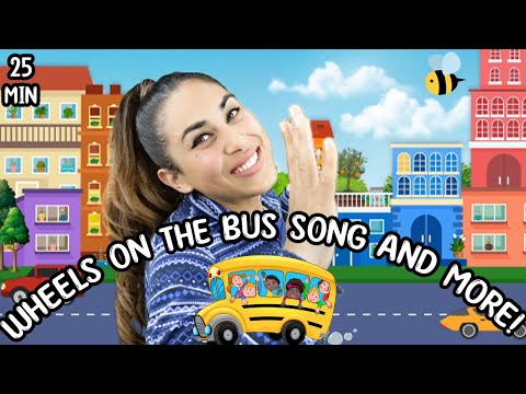 Wheels On The Bus Song and more! All in Spanish with Miss Nenna the Engineer | Spanish For Minis