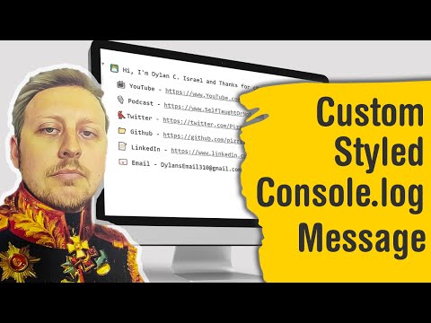 Custom Style Console.log Message for your Portfolio in 10 Minutes with FE Engineer Dylan Israel