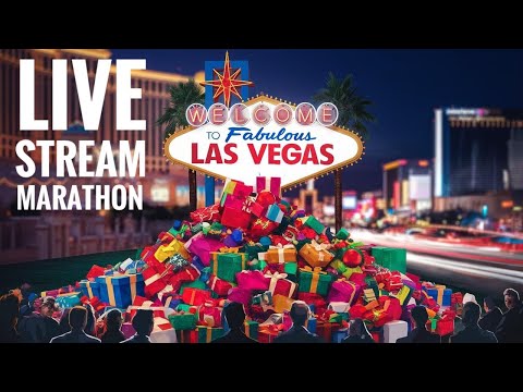 🔴Vegas Strip MARATHON. Xmas Blues? Come Chat! Vegas Strip 1080p Livestream...