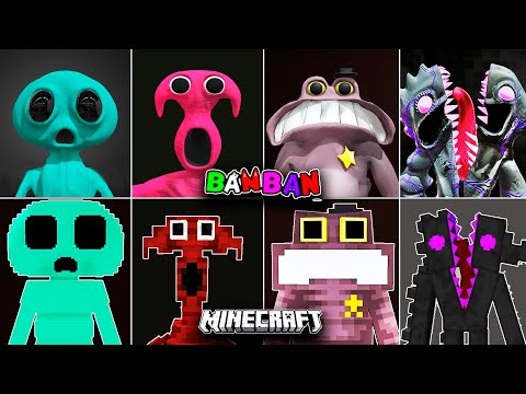 Garten of Banban 7 ALL JUMPSCARES vs MINECRAFT