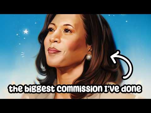 Painting Kamala Harris: My Biggest Commission Yet