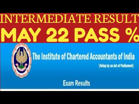 |CA Intermediate Result Pass % | CA Intermedite Result | MAY 22 Result date|