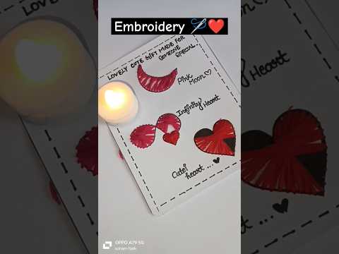 Embroidery heart ❤️#subscribe #art #threadart #papercraft #trending #song #embroidery