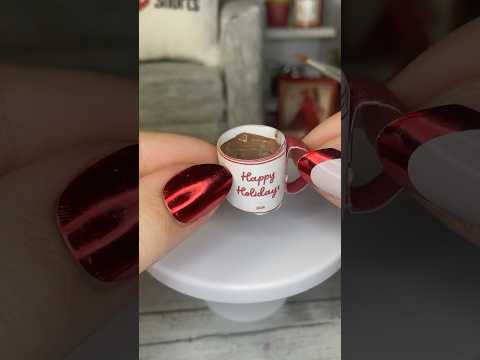 DIY Christmas Craft: Miniature Holiday Cocoa Mug + FREE Printable (pinned comment) #shorts