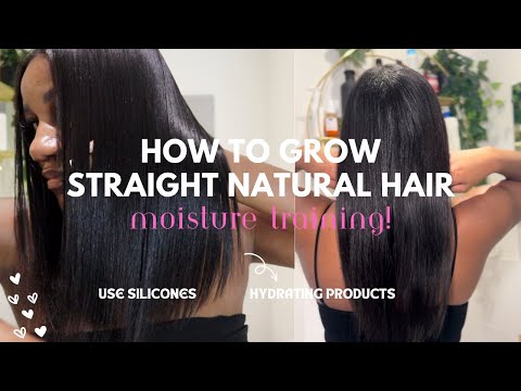 How to moisture train your silk press as a straight natural hair! | Natural Nadine