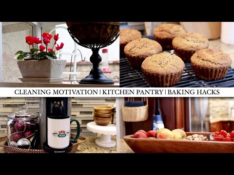 CLEANING MOTIVATION | BAKING HACKS | KITCHEN & PANTRY CLEAN