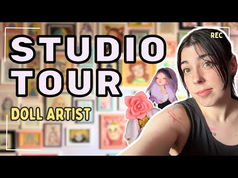 My Art Studio Tour: My Doll Maker home office setup