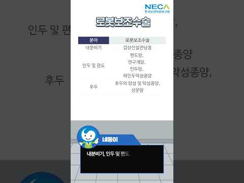 [NECA 1분 연구보고서] 로봇이 수술을 도와준다고? ③