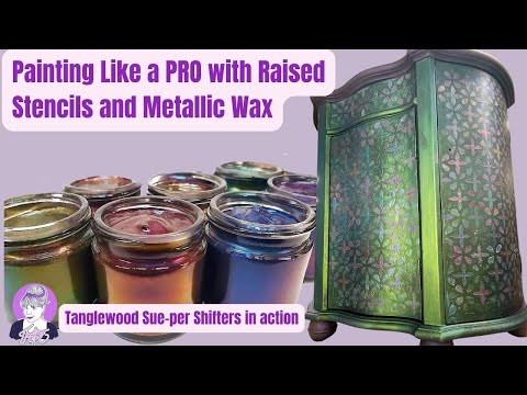 Painting Like a PRO with Raised Stencils and Metallic Wax