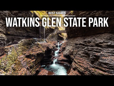 Watkins Glen State Park | Visual journey through Finger Lakes New York Waterfalls & Gorge [4K]