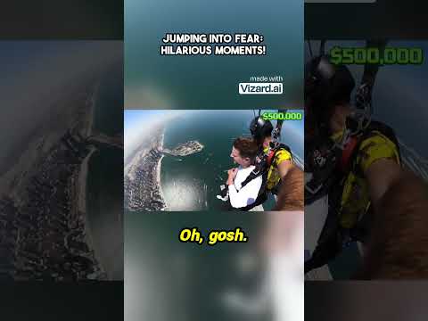 Jumping into Fear  Hilarious Moments! #burjkhalifa #mrbeast #randomreels#skydiving