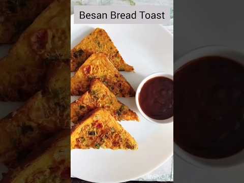 Besan Bread Toast |Easy Evening Snack #shorts #food #breadrecipe #globalbawarchi