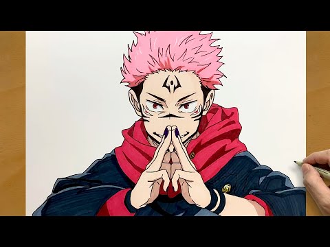 How to Draw Sukuna from Jujutsu Kaisen || Easy Anime Drawing Step by Step || Sukuna Drawing Tutorial