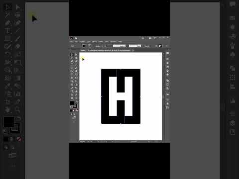 Making H Letter Logo by using Negative Space || Illustrator Tutorial