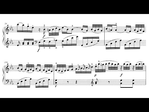 Wolfgang Amadeus Mozart - Piano Sonata No. 4 in E-flat major, K.282 (1774) [Score-Video]