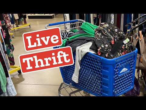 Thrift With Me LIVE - Cart Full of Finds