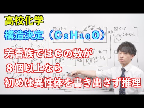 【高校化学】芳香族化合物⑮ ～構造決定（C8H10O）〜