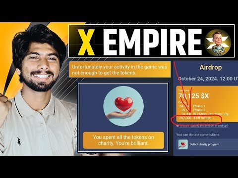 Today airdrop X empire withdrawal | xempire Airdrop not eligible, X empire new update