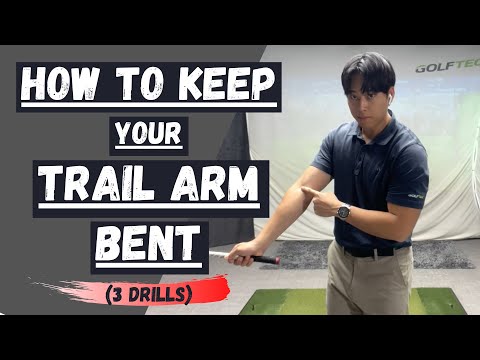 HOW TO KEEP YOUR TRAIL ARM BENT IN THE DOWNSWING (3 DRILLS)