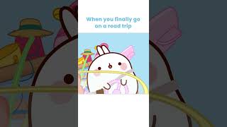 Me On A Road Trip #shorts #funnycartoon #molang #shortsfeed #kidsshowsclub