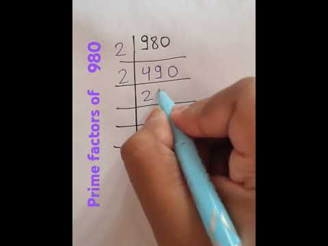 Prime factors of 980 .. easy method #trending #viralshorts #ytshorts_ #maths #mostdemanded