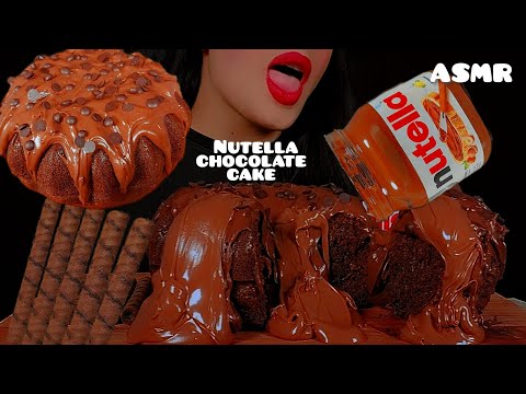 🍫ASMR ULTIMATE NUTELLA CHOCO GANACHE LAVA FUDGY CAKE 👅  먹방 초콜릿 케이크|eatingsounds|  Notalking 🐾