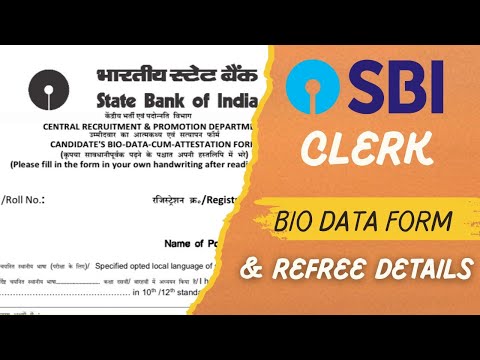 Main Points to Remember While Filling SBI CLERK BIO-DATA Form & Doubts Regarding Referee Details !!