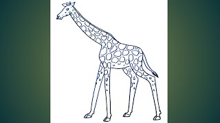 Giraffe drawing step by step/#artwithartistmiltondanda /#youtubeshorts /#short