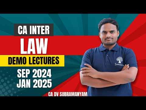 P2 CORPORATE LAW | SEP 2024 | JAN 2025 EXAMS | DEMO VIDEO | CA INTER