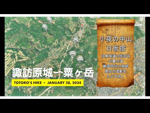 笹原城～粟ヶ岳～日坂宿～小夜の中山