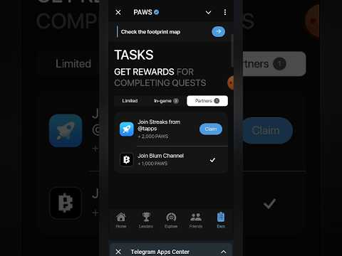 PAWS new task | Join streaks from @tapps | #paws #newtask #available #join #streaks #from #tapps