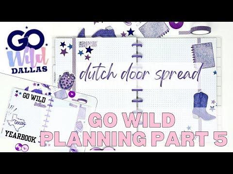 GO WILD PLAN WITH ME PART 5 - GO WILD 2024 PLANNER - DUTCH DOOR SPREAD LETSPLAN2GETHER PRINTABLES