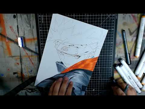 Epic Naruto Drawing Mixed Media Artwork