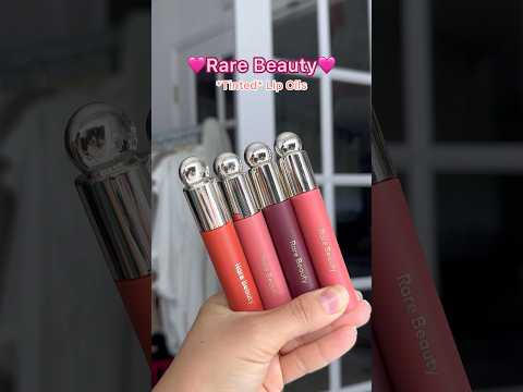 Swatching my #RareBeauty Soft Pinch Tinted Lip Oils #comparison #swatches #sephora #shorts #lipoil