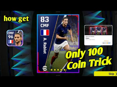 Trick to get 98 rated A. Rabiot France National Team selection player open trick in pes 2023! get..