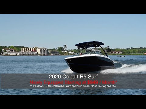 2020 COBALT R5 SURF. NICELY EQUIPPED. STARTING AT $949/ MONTH