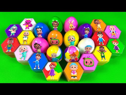 Picking Sea Pinkfong, Cocomelon, Hogi in Egg, Hexagon with CLAY ! Satisfying Slime Videos, ASMR