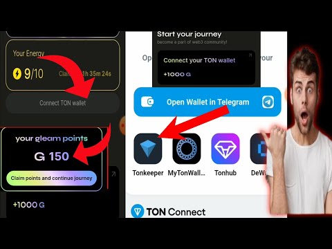 How To Connect Ton Wallet To Gleam Mining App || Aqua Protocol Airdrop