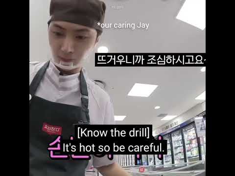 Jayhoon as a part timer at Workdol #enhypen #jay #sunghoon