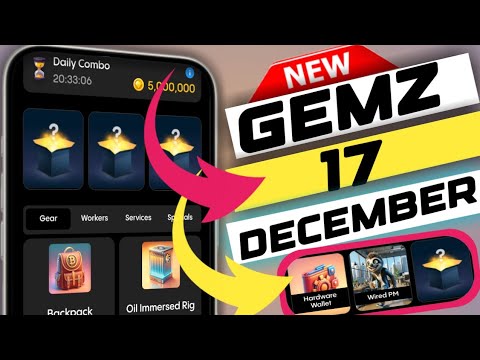 gemz daily combo today 17 december | gemz | gemz daily cipher today #gemz #mk_khizar_tech