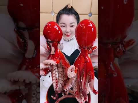 China Mukbang ASMR Spicy SeafoodOctopus Scallop Gaint Lobster TailKing CrabEating Show V4