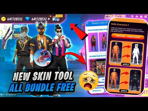 How To Use (Remove) New Skin Tools Pro App✓ Free Fire🔥| Don’t use | Free😱All Bundle & GunSkin 2024