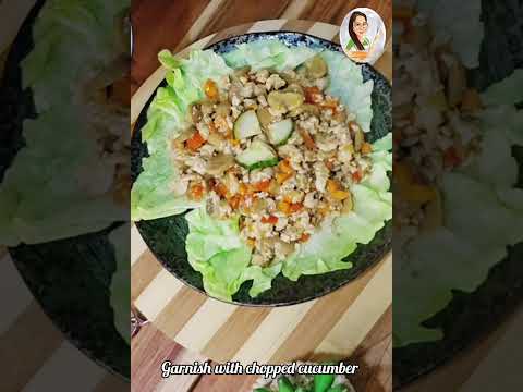 Chicken Stir-Fry In A Bed Of Lettuce