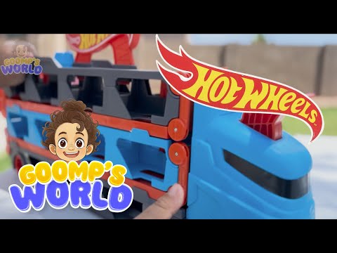 Playing with HotWheels Race Track Truck Set and the HotWheels 20 Pack | Goomp's World