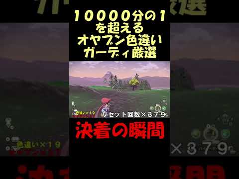 10000分の1をこえるオヤブン色違いガーディ厳選決着の瞬間 #shorts