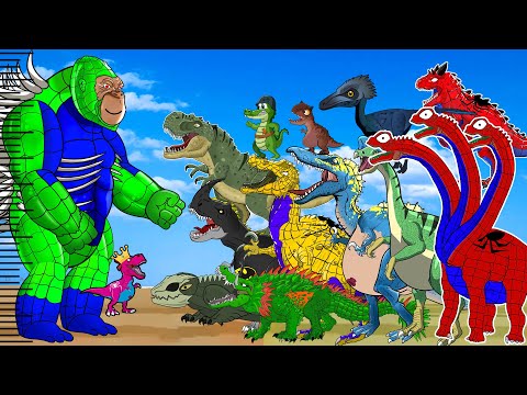 Triceratops vs KONG return to jurassic park (DINOSAUR ANIMATION) Evolution of Stegosaurus Compassion