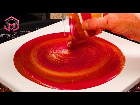 🔥 RED HOT 🌶️ Acrylic Pour Painting and Fluid Art at Home